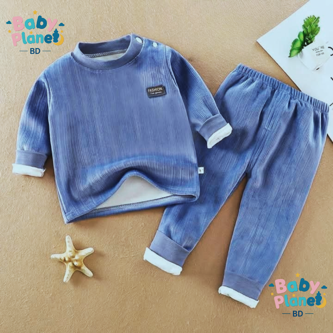 Premium Children’s Double Sided Velvet Thermal Two Piece Set